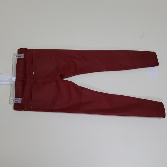 Zara Women's Primum Denim Burgundy Skinny Jeans Size 4 - Picture 4 of 5